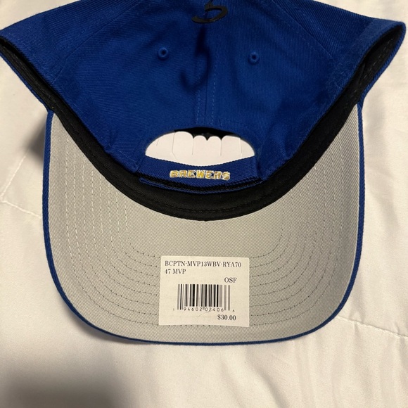 New Milwaukee Brewers Cooperstown Royal 47 MVP Adjustable Strapback - Picture 2 of 2